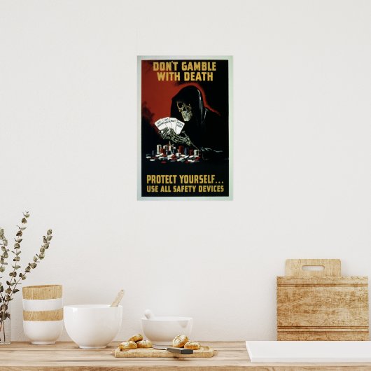  veiligheidsuitrusting tijdens de Tweede Wereldoor Poster (Keuken)