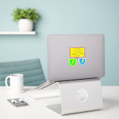 Veiligheidsuitspraak voor werknemers - Beschermend Sticker (Laptop op bureau)