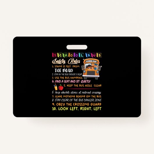 veiligheidsvoorschriften voor schoolbussen badge (Voorkant)