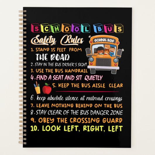 veiligheidsvoorschriften voor schoolbussen planner (Voorkant)
