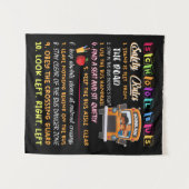 veiligheidsvoorschriften voor schoolbussen wandkleed (Voorkant (horizontaal))