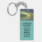 Veiligheidswaarschuwing Acrylische Sleutelhanger - (Voorkant Links)