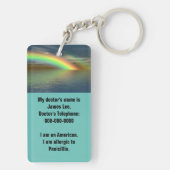 Veiligheidswaarschuwing Acrylische Sleutelhanger - (achterkant)