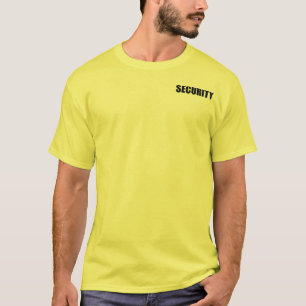 VEILIGHEIDSWACHTBouncer Personeel Geel 2Sided T-Sh T-shirt