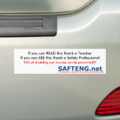 Veiligheidswerker 1 bumpersticker (Op auto)