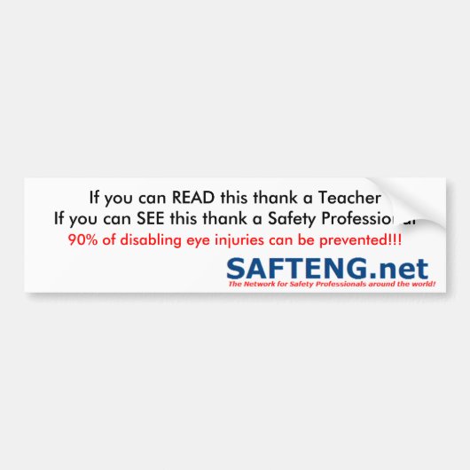Veiligheidswerker 1 bumpersticker (Voorkant)