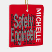 Veiligheidswerktuigkundige Extraordinaire CUSTOM Keramisch Ornament (Rechts)