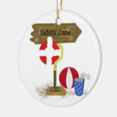 Veiligheidszone voor poolbeschermers keramisch ornament (Links)