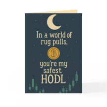 Veiligste HODL Crypto Love Wenskaart