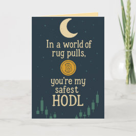 Veiligste HODL Crypto Love Wenskaart Bedankkaart