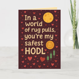 Veiligste HODL Romantisch Crypto-Wenskaart Bedankkaart