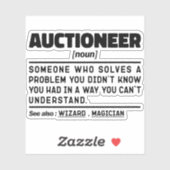 Veilingmeester Noun Definition Marketer Grappige u Sticker (Vel)