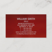 veilingmeester rood Visitekaartje (Achterkant)