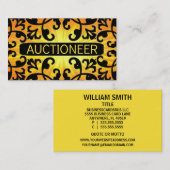 Veilingmeester Sunshine Damask Visitekaartje (Voorkant / Achterkant)