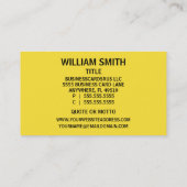 Veilingmeester Sunshine Damask Visitekaartje (Achterkant)
