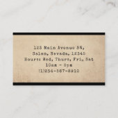 Veilingmeester Veilinghuis Zakelijke Gavel Visitekaartje (Achterkant)