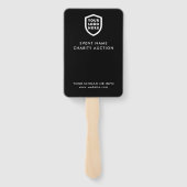 Veilingpeddel | Charity Event Bid Modern Logo Han Handwaaier (Achterkant)