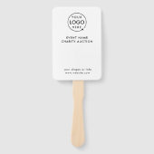 Veilingpeddel | Charity Event Bid Modern Logo Handwaaier (Voorkant)