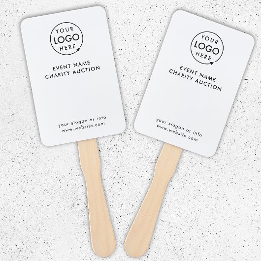 Veilingpeddel | Charity Event Bid Modern Logo Handwaaier