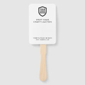 Veilingpeddel | Charity Event Bid Modern Logo Handwaaier (Voorkant)