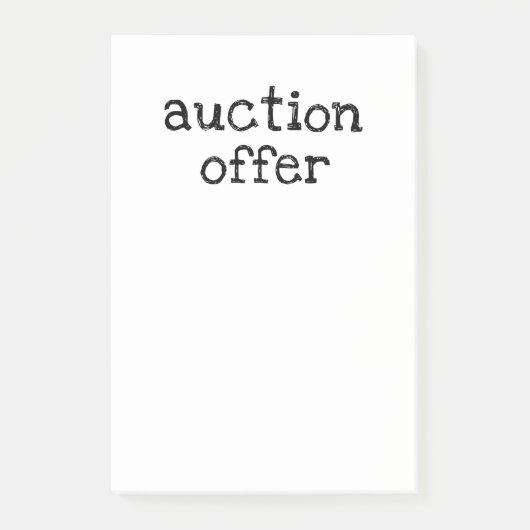 Veilingsvoorstel Post-it® Notes (Voorkant)