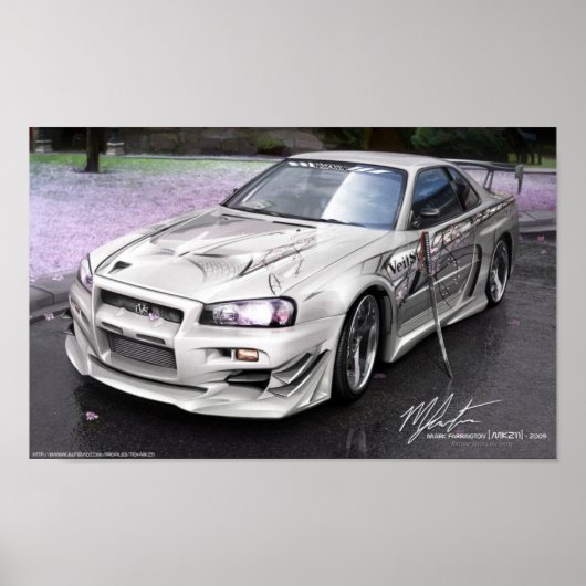 Veilside StreetDrag GTR door MK211 Poster (Voorkant)