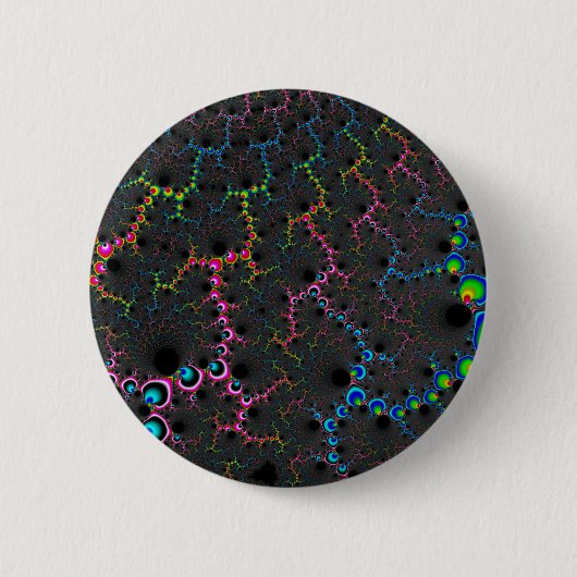 Veins - Fractal Art Ronde Button 5,7 Cm (Voorkant)