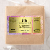 Veins Gold Glitter en Roze Inkt Face Etiket (Insitu)