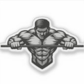 Veiny Hand Sticker Dumbbell Power Hardcore Fit (Voorkant)