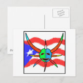 vejigante mask briefkaart (Voorkant / Achterkant)