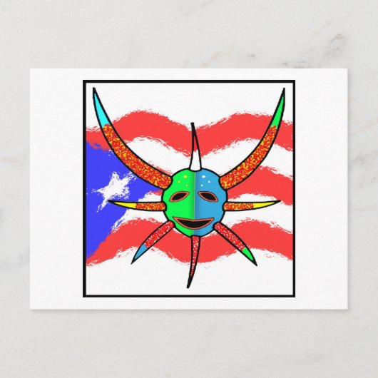vejigante mask briefkaart (Voorkant)