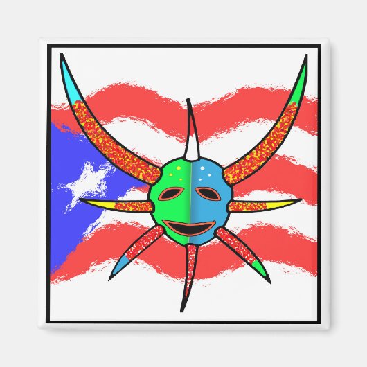 vejigante mask magneet (Voorkant)