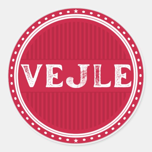 Vejle City Pride Embleem – Deense identiteit Ronde Sticker (Voorkant)