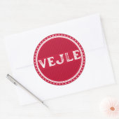 Vejle City Pride Embleem – Deense identiteit Ronde Sticker (Envelop)