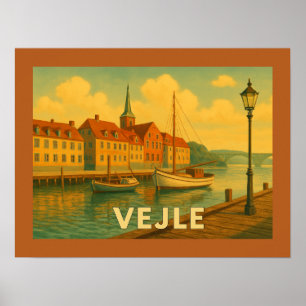 Vejle Denemarken Brug Poster