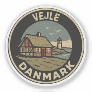 Vejle, Denemarken Danmark Sticker