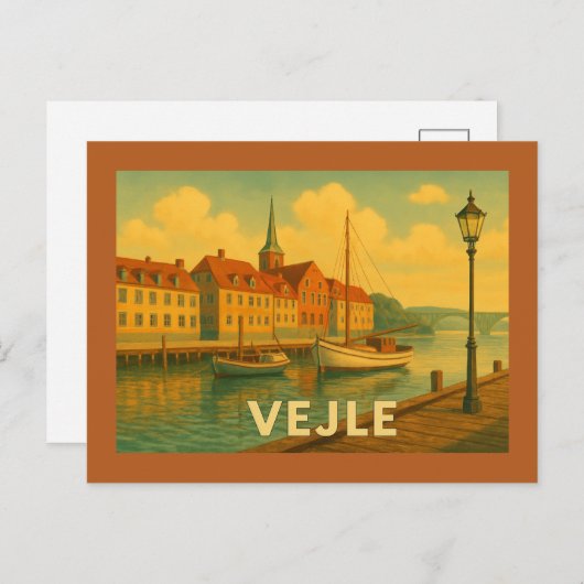 Vejle Denmark Bridge Briefkaart (Voorkant / Achterkant)