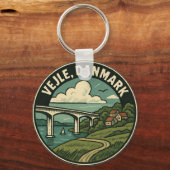 Vejle Denmark Bridge Sleutelhanger (Voorkant)