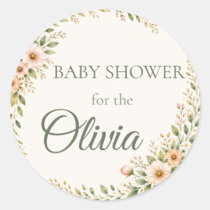 Vel:Botanische Baby Shower Moeder Wordt Zegels