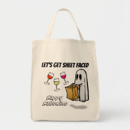 Vel Gespect Ghost Happy Hallowine Tote Bag