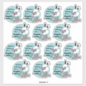 Vel met 14 Pasen Stickers Cupcake Versiering (Vel)