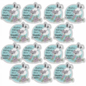 Vel met 14 Pasen Stickers Cupcake Versiering (Voorkant)