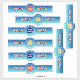 Vel met op maat gesneden grappige kerststickers sticker