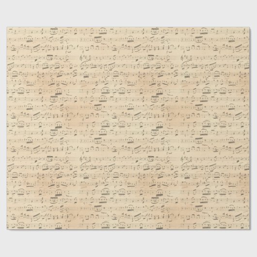  vel muziek cadeaupapier (Vlak)