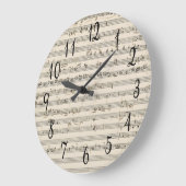  vel muziek met cijfers grote klok (Hoek)