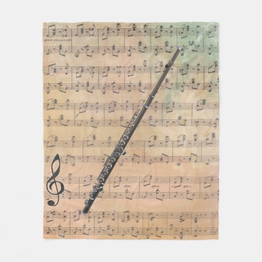  vel muziek met een vlote fleece deken (Voorkant)