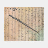  vel muziek met een vlote fleece deken (Voorkant (Horizontaal))