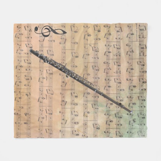  vel muziek met een vlote fleece deken (Voorkant (Horizontaal))