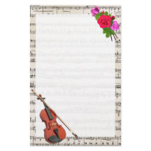  vel muziek met Violin en Rozen