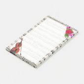 vel muziek met Violin en Rozen Post-it® Notes (Schuin)